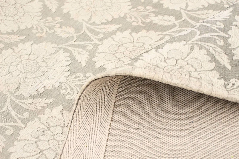 ECARPETGALLERY Tapis Fait à la Main pour Salon, Salle à Manger et Chambre à Coucher Floral Collection Collage 4'7" x 6'5" en Gris