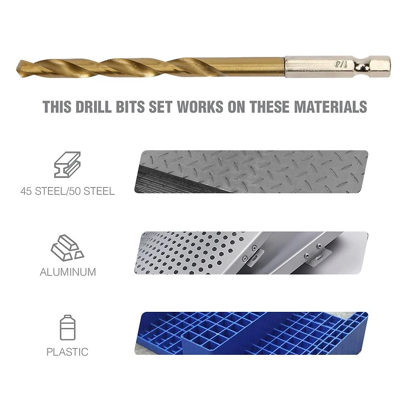 WorkPro Jeu de mèches et de têtes - 11 Pièces Acier de CR-V