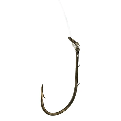 Eagle Claw Q139H-2 Snelled Baitholder Hook, Bronze, Size 2, 6Pk