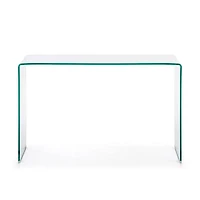 HEAVENLY COLLECTION WATERFALL GLASS LARGE CONSOLE TABLE