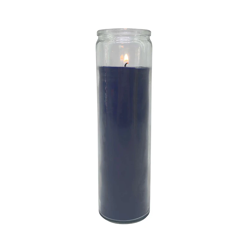 Bougie en pot non parfumée, bleu