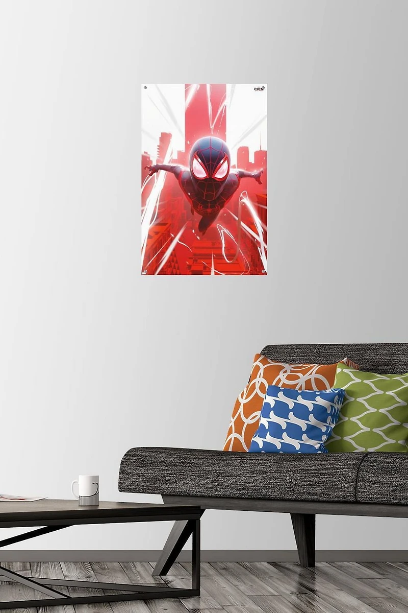 Marvel's Spider-Man: Miles Morales - Falling Wall Poster, 22.375" x 34"