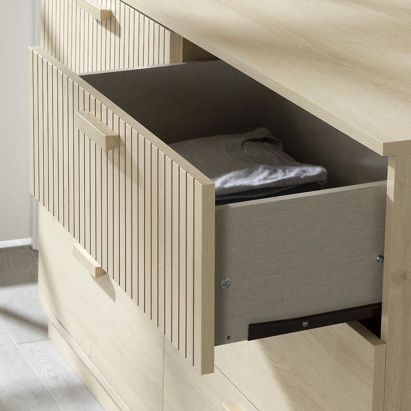 Commode 6 tiroirs pour Enfants, fini Chêne blanchi, collection Noah de Meubles South Shore