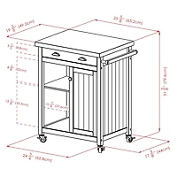 20727 Timber Kitchen Cart