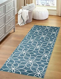 ECARPET Washable Floral Area Rug & Runner for Bedroom, Living Room, Kids Hallway