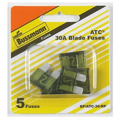 Fusibles à lame Cooper Bussmann 32 V 30 A 5 morceaux