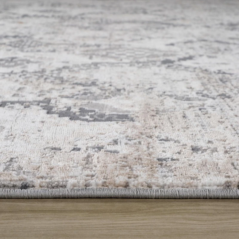 Rug Branch Atlas Fractal Indoor Area Rug, Beige Grey, Modern - Living Room, Bedroom, Dining Room, and Kitchen