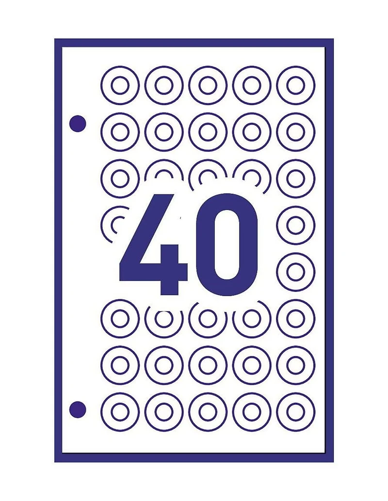 Avery White Reinforcement Labels, ¼" Diameter - 20260