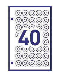 Avery White Reinforcement Labels, ¼" Diameter - 20260