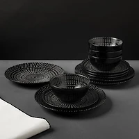 Thyme & Table, Collection Maddox, Service de table en grès 12 pièces