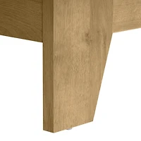 CorLiving Aiko Engineered Wood Mid Century Platform Bed Frame with Slats, No Box Spring Required