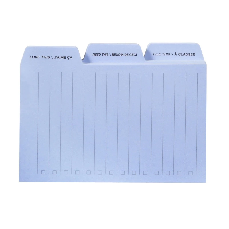 Feuillets à motifs Post-it®, paquet d’onglets, bleu 3.9 po x 2.9 po (99mm x 73mm)