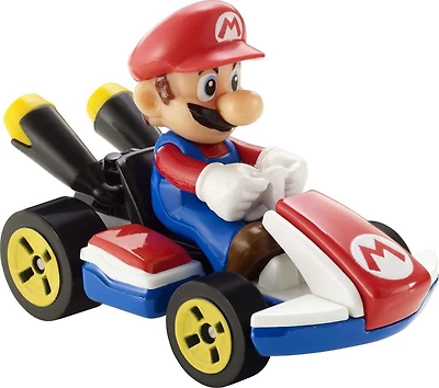 Véhicule Mario Standard Mario Kart Hot Wheels en métal moulé sous pression à l’échelle 1:64