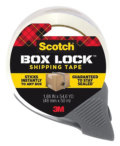 Scotch(R) Box Lock(TM) Ruban d’emballage 3950-RD-EF-6WC, 1,88 po x 54,6 yd (48 mm x 50 m) 3950-RD-EF-6WC