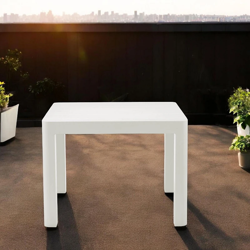 Table de patio carrée Patioflare, 40 pouces, crème