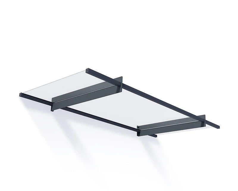 CANOPIA par PALRAM Nancy Ensemble d'auvent de porte de 3 pi x 7 pi - Gris