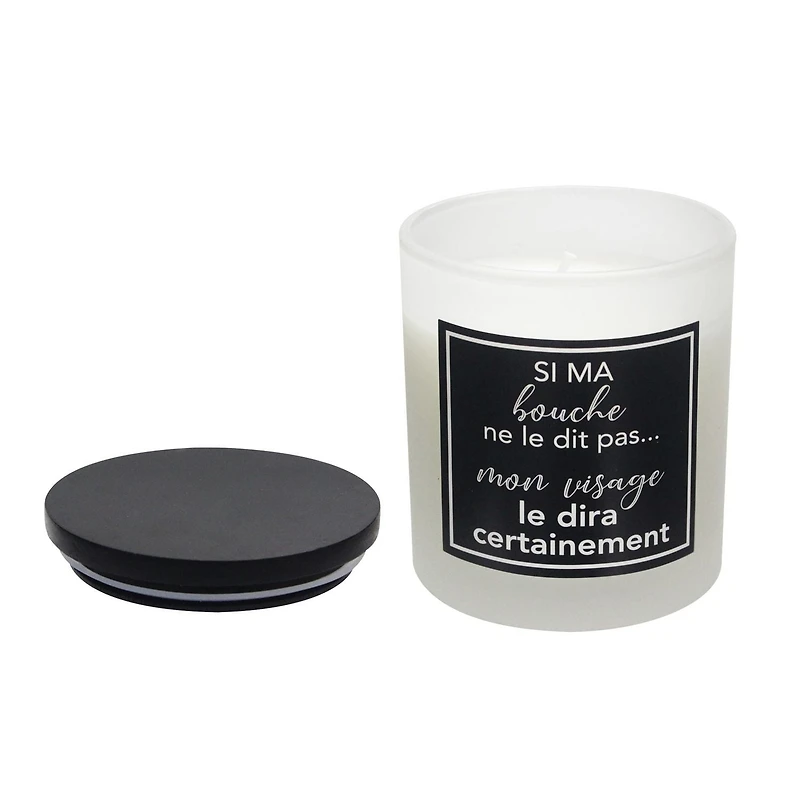 7.5oz "if my mouth doesn't say" CASHMERE CEDAR Fragranced Jar Candle