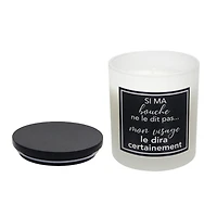 7.5oz "if my mouth doesn't say" CASHMERE CEDAR Fragranced Jar Candle