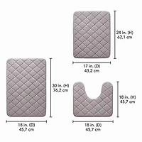 Ensemble de tapis de bain en mousse mémoire Mainstays Ensemble 3 pièces