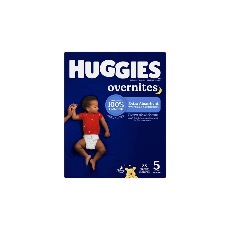 Huggies Overnites Nighttime Baby Diapers, Mega Colossal Pack, Sizes: 4-7, Sizes: 4-7 | 100-60 Count