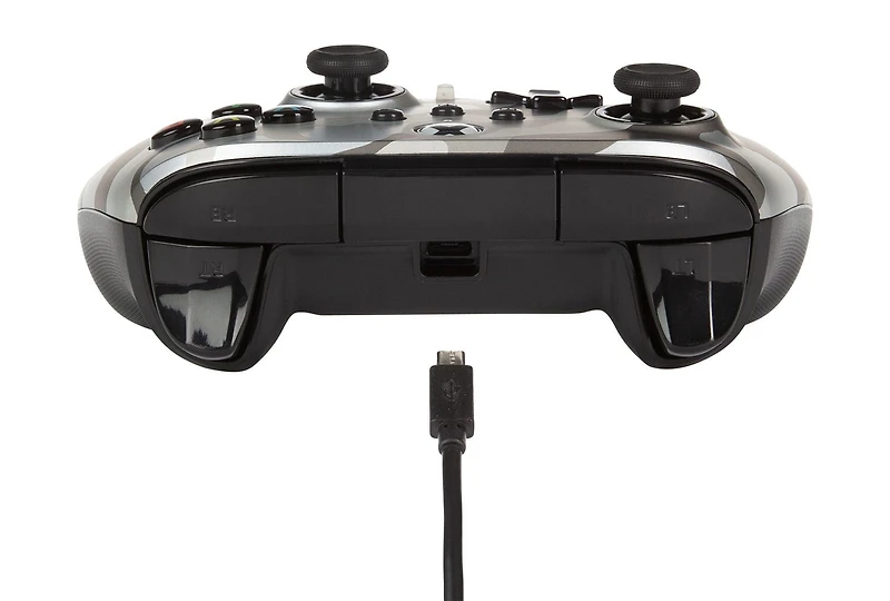 Manette filaire améliorée PowerA pour Xbox – Metallic White Camo Xbox Series X