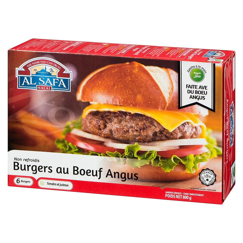 Al Safa Halal Uncooked Angus Beef Burger, 800 g