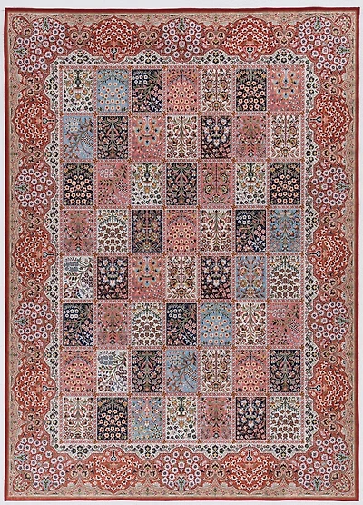 Tapis Emerald Klein bleu & ivoire de 6 pi 7 po x 9 pi 7 po