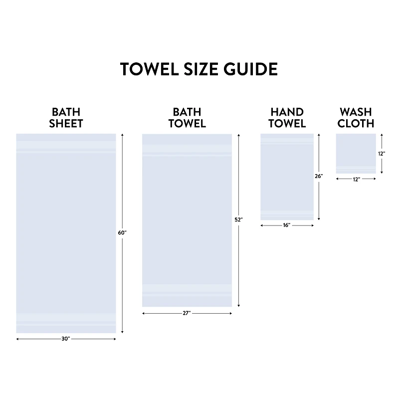 Drap de bain uni Mainstays Basics 100% coton 30x60