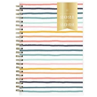Agenda hebdomadaire/mensuel Day Designer Rainbow Stripe, format moyen, année 2021-2022