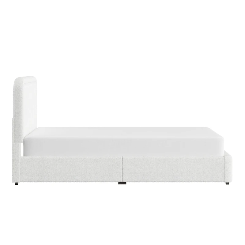 Better Homes & Gardens Juliet King Boucle Platform Bed, Ivory
