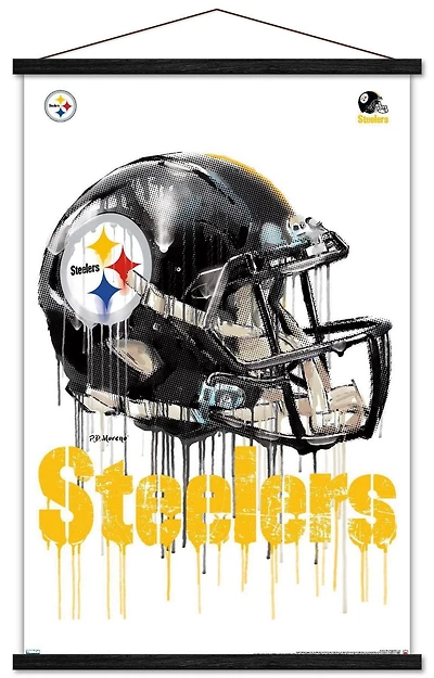 NFL Pittsburgh Steelers - Drip Helmet 20 Wall Poster
