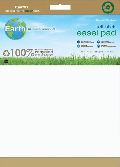 Tampons autoadhésifs recyclés en terre Mastervision Earth, paquet de 2