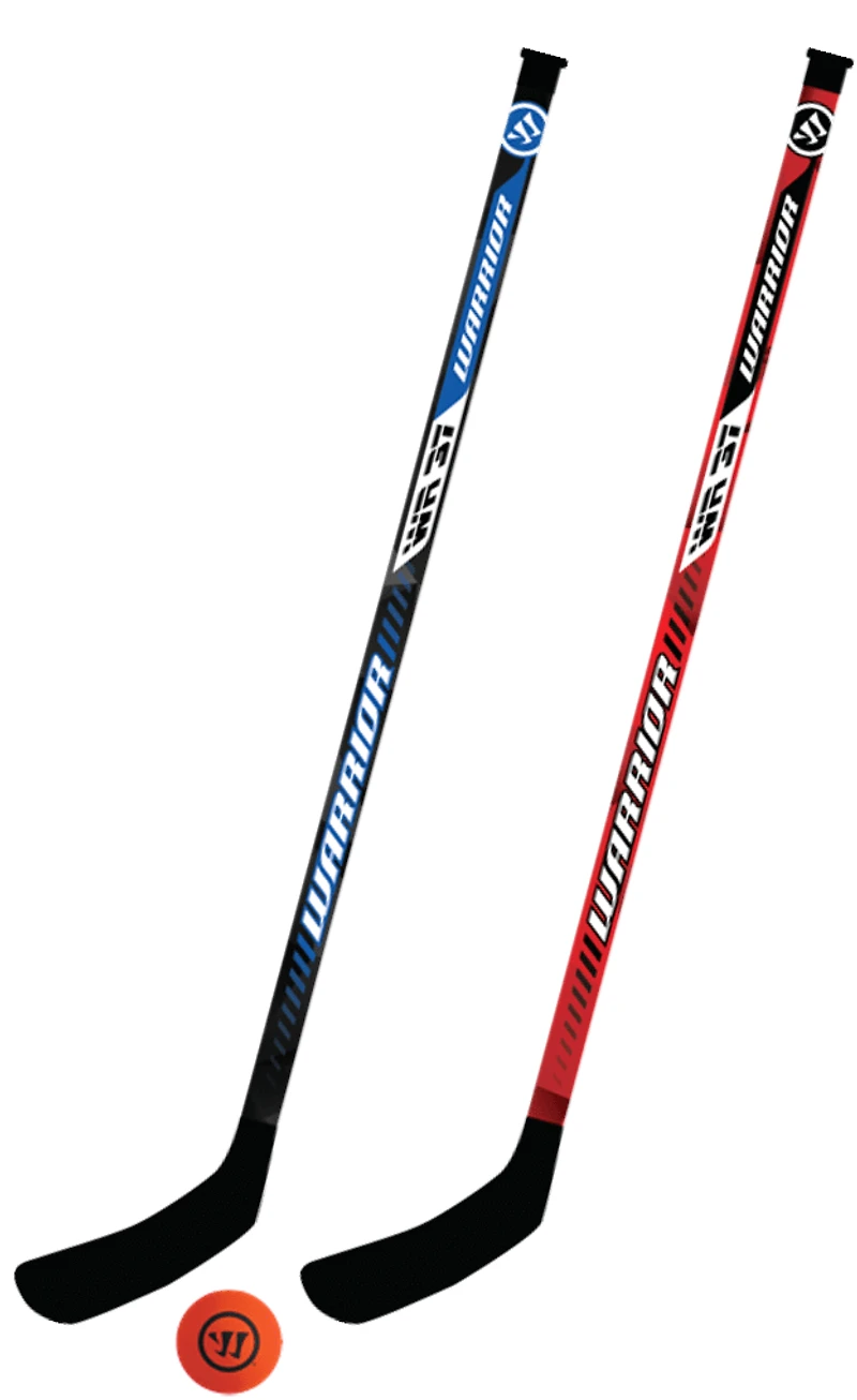 Warrior Street Hockey Starter Set - 2 37" Sticks and 1 Orange Street Hockey Ball