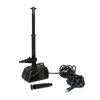 KoolScapes Pompe d'étang 340 GPH avec 2 buses de fontaine interchangeables, pompe à eau extérieure pour caractéristiques de jardin