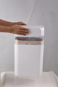 2 Pack, Step N' Sort Motion Sensor Touchless Trash Can, 16L and 11L