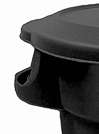 RAMTUFF Outdoor Trash Can Black 77 L