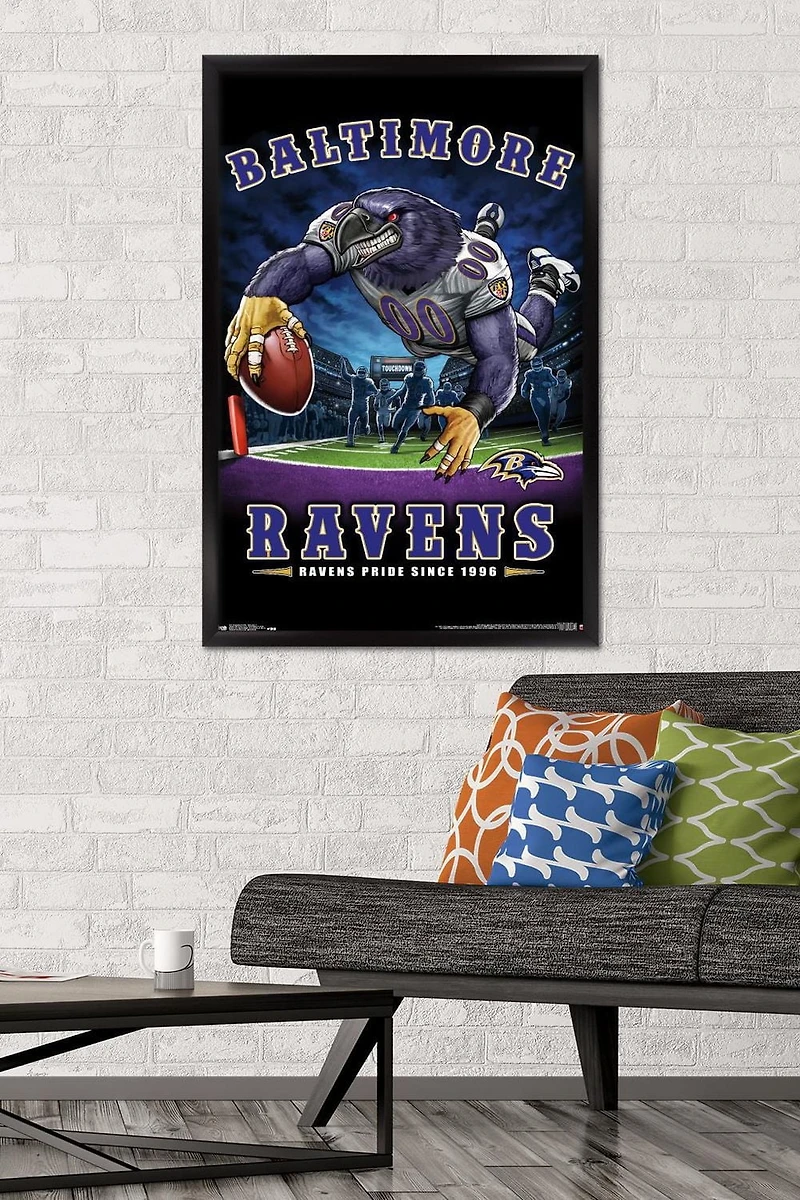 NFL Baltimore Ravens - End Zone 17 Wall Poster, 14.725" x 22.375"