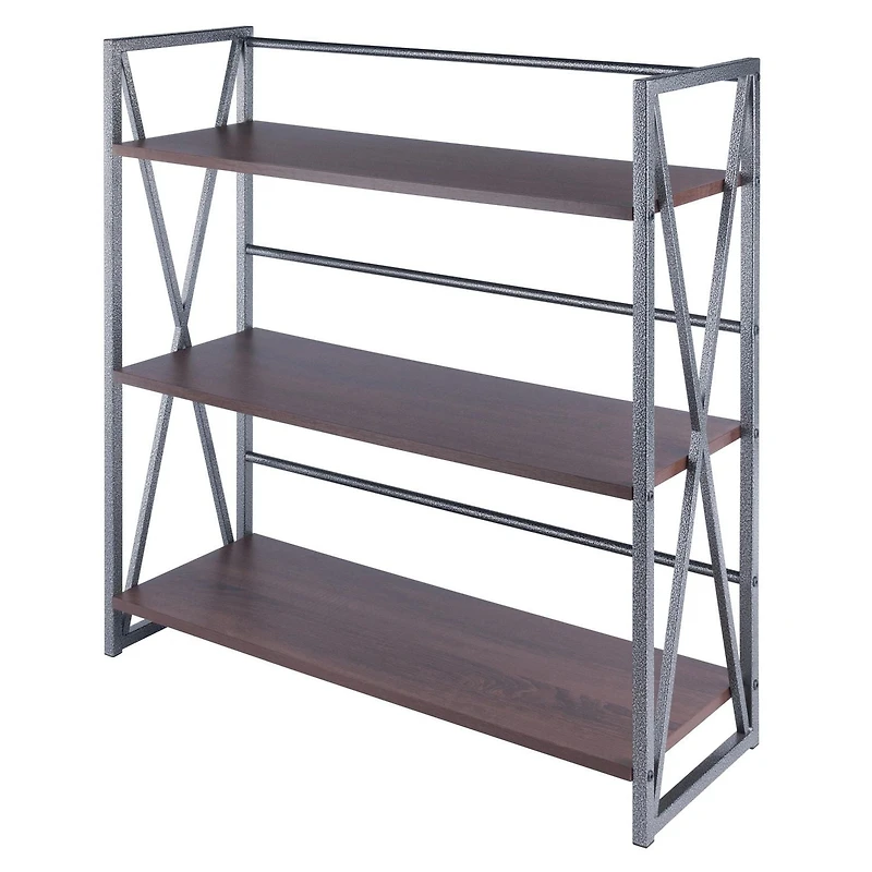 Isa 3-Tier Shelf Graphite and Walnut