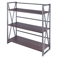Isa 3-Tier Shelf Graphite and Walnut