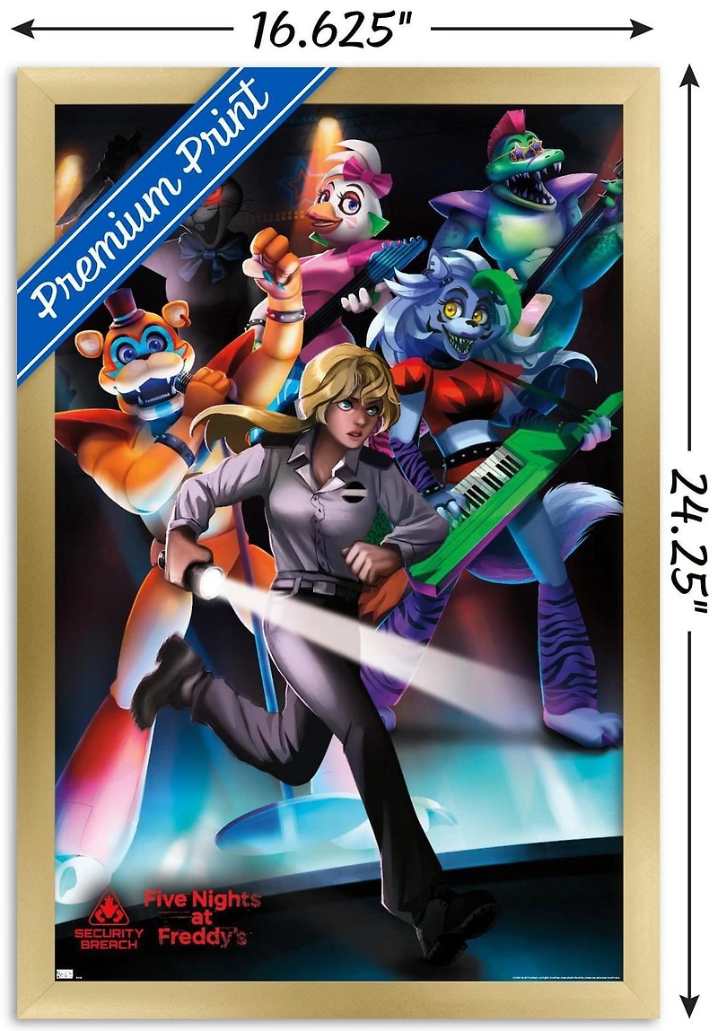 Five Nights at Freddy's: Security Breach - Group Wall Poster, 14.725" x 22.375"