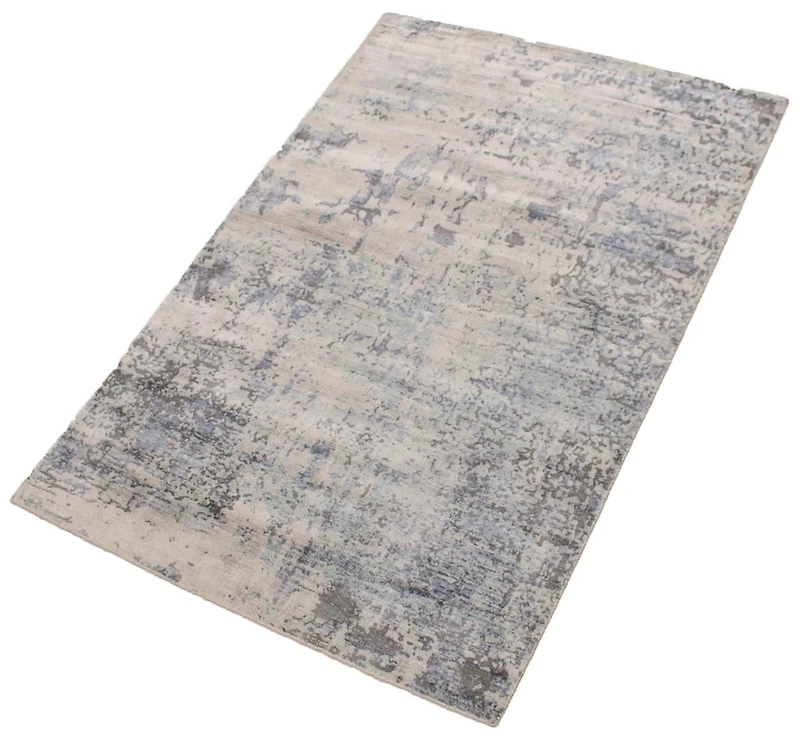 ECARPETGALLERY 5'0" x 7'6" Contemporary Galleria Hand-knotted Area Rug for Living Room, Dining Room and Bedroom in Blue