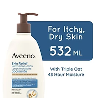 Lotion hydratante apaisante Aveeno, beurre de karité, triple avoine, diméthicone, hydratant pour peau sèche qui démange, sans parfum 532 ml