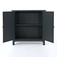 Armoire à deux portes en sapin au fini miroir Homy Casa, gris anthracite