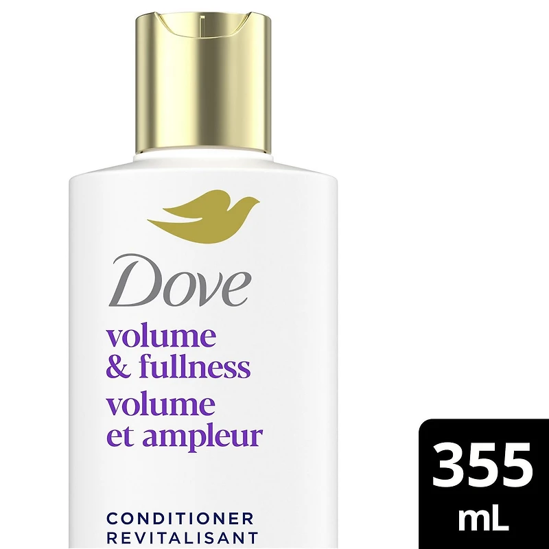 Dove Volume And Fullness Conditioner for Flat Hair, with Liquid Bio-Protein Care 355mL, 355 ML