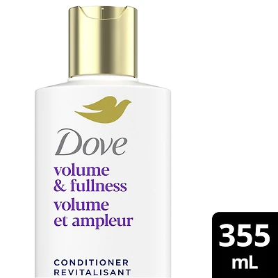 Dove Volume And Fullness Conditioner for Flat Hair, with Liquid Bio-Protein Care 355mL, 355 ML