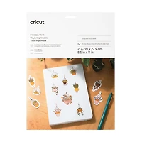Cricut® Printable Vinyl - US Letter (12 ct), Transparent