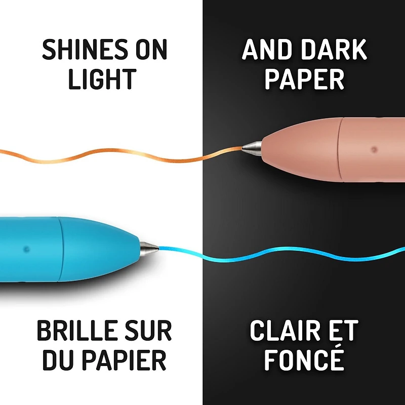 Paper Mate InkJoy Gel Pens, Metallic Pens, Retractable, Medium Point (0.8 mm), Assorted Colours, 6 Count, InkJoy