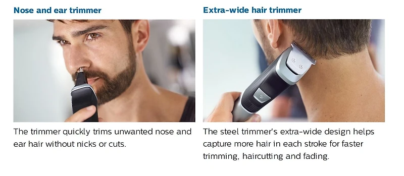 Philips Multigroomer Series 5000 Cordless with 17 Trimming Accessories and Storage Bag, MG5750/18, All-in-One Trimmer