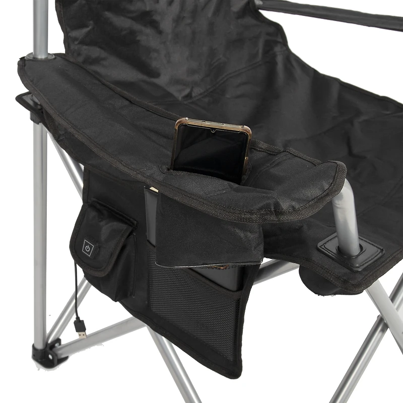 Camp & Go Black Heavy Duty Heated Quad Chair