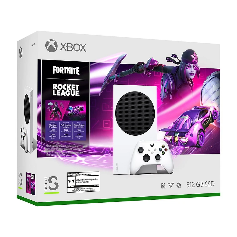Offre groupée Xbox Series S avec Fortnite et Rocket League Xbox Series S